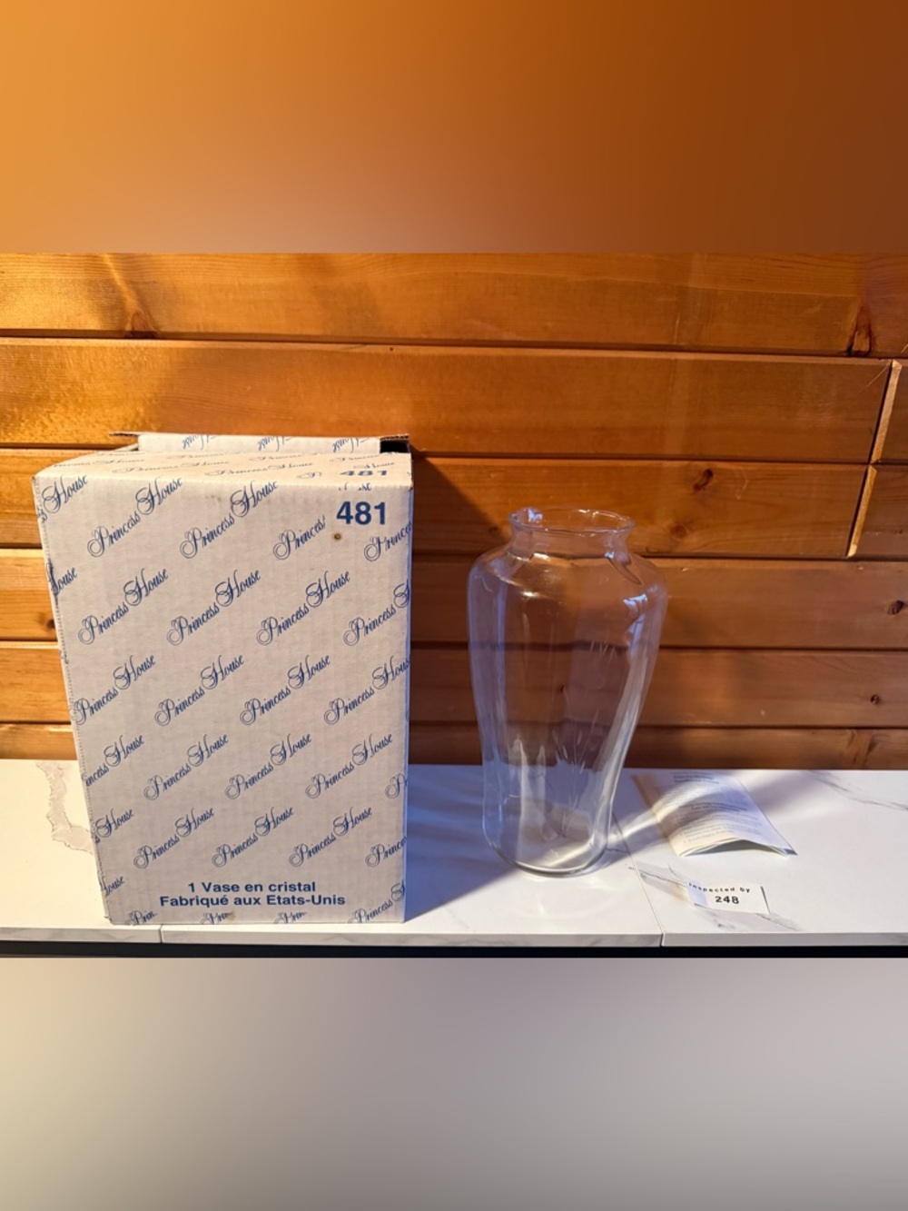 Princess House Clear Glass Vase